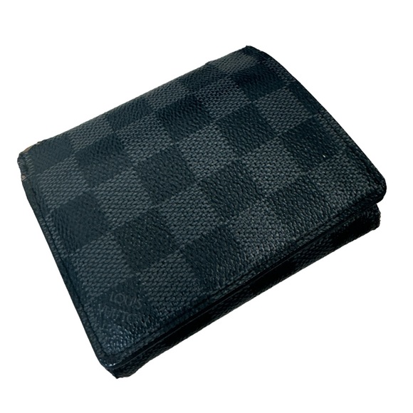 Louis Vuitton Trifold Damien Graphite Mens Wallet Black Grey N63096 - Picture 1 of 14